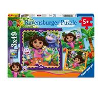 Puzzle For Kids 2D Dora 3X49Pcs Ravensburger Puzzle Top Quality