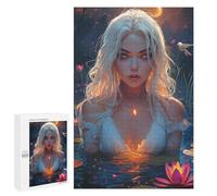 Puzzle for Teenagers 1000 PCS Enchanted Water Lily Pond -1 Jigsaw Puzzles for Adults Pattern Assembly Fun Activities at Home Challenging Game Toys 1000 PCS