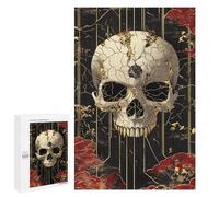 Puzzle for Teenagers 1000 PCS Gothic Skull Wall Art Decor Jigsaw Puzzles for Adults Pattern Assembly Fun Activities at Home Challenging Game Toys 1000 PCS