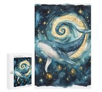 Puzzle for Teenagers 1000 PCS Whale in Cosmic Spiral Jigsaw Puzzles for Adults Pattern Assembly Fun Activities at Home Challenging Game Toys 1000 PCS