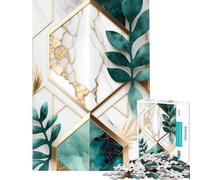 Puzzle for Teenagers 1000 Pieces Abstract Botanic Polygons AntiStress Brain Challenge Soft Touch Smooth Finish Heartwarming Birthday Pick (Size 38x52cm)