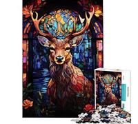 Puzzle for Teenagers 1000 Pieces Abstract Deer AntiStress Brain Challenge Soft Touch Smooth Finish Heartwarming Birthday Pick (Size 50x75cm)