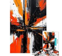 Puzzle for Teenagers 1000 Pieces Abstract Geometric Art AntiStress Brain Challenge Soft Touch Smooth Finish Heartwarming Birthday Pick (Size 38x52cm)