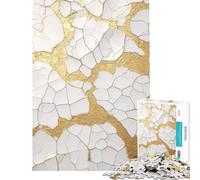 Puzzle for Teenagers 1000 Pieces Abstract Gold Decor AntiStress Brain Challenge Soft Touch Smooth Finish Heartwarming Birthday Pick (Size 50x75cm)