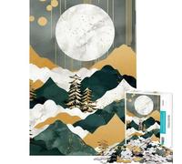 Puzzle for Teenagers 1000 Pieces Abstract Gold Decor AntiStress Brain Challenge Soft Touch Smooth Finish Heartwarming Birthday Pick (Size 38x52cm)