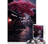 Puzzle for Teenagers 1000 Pieces Abstract Japan Dark Alley Toy Wall Decor Great Gift for Games Relaxing Games Artists Collection, Fine Art Size 50x75cm