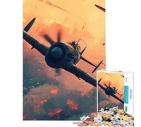 Puzzle for Teenagers 1000 Pieces Aerial Dogfight Educational Challenge Precision Cutting Practical Game for 14+ Puzzle Game Offered (38x26cm)