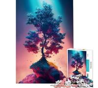 Puzzle for Teenagers 1000 Pieces Aesthetic Tree Help The Brain Exercise Pattern Assembly Toy Wall Decor for And 14 Years And over (50X75CM)