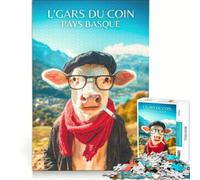 Puzzle for Teenagers 1000 Pieces Affiche Pays Basque, Relax Games, Interesting Stress Reduction, Birthday And Unique Gifts 38x26cm