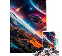 Puzzle for Teenagers 1000 Pieces Alien Frontier Voyage Help The Brain Exercise Pattern Assembly Toy Wall Decor for And 14 Years And over (50X75cm)
