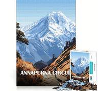 Puzzle for Teenagers 1000 Pieces Annapurna Circuit Nepal Mountain Landscape Premium Cut Fun Smart Play Gift Easy Time Play Christmas Art Piece (38x52cm)