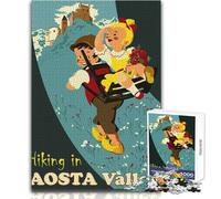 Puzzle for Teenagers 1000 Pieces Aosta Valley Hiking Challenging Game Toys Learning Educational Anti-Stress Toys Size 38x26cm
