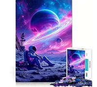 Puzzle for Teenagers 1000 Pieces Astronaut in Space Relaxing Cosmic View Premium Cut Fun Smart Play Gift Easy Time Play Christmas Art Piece (38x26cm)