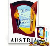 Puzzle for Teenagers 1000 Pieces Austria Ski at Doorstep Premium Cut Fun Smart Play Gift Easy Time Play Christmas Art Piece (50x75cm)