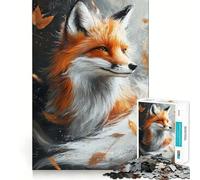 Puzzle for Teenagers 1000 Pieces Autumn Fox Beauty Premium Cut Fun Smart Play Gift Easy Time Play Christmas Art Piece (38x26cm)
