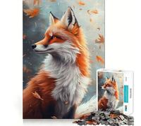 Puzzle for Teenagers 1000 Pieces Autumn Fox Beauty- Premium Cut Fun Smart Play Gift Easy Time Play Christmas Art Piece (50x75cm)
