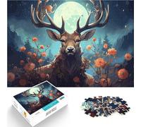 Puzzle for teenagers 1000 Pieces Beautiful Trippy Deer pädagogische Herausforderung Geburtstagsgeschenk, Geschenke, Wandkunst75x50cm