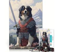 Puzzle for Teenagers 1000 Pieces Bernese Mountain Samurai Flawless Fit Art Cognitive Play Gift Slow Game Play Xmas Art Gift (38x26cm)