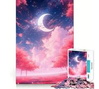 Puzzle for Teenagers 1000 Pieces Between The Pink Trees Clean Cut Piece Smart Play Gift Free Time Game Xmas Scene Art (50x75cm)