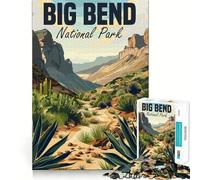 Puzzle for Teenagers 1000 Pieces Big Bend National Park Flawless Fit Art Cognitive Play Gift Slow Game Play Xmas Art Gift (38x52cm)