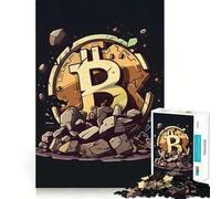 Puzzle for Teenagers 1000 Pieces Bitcoin Mining Clean Cut Piece Smart Play Gift Free Time Game Xmas Scene Art (38x26cm)