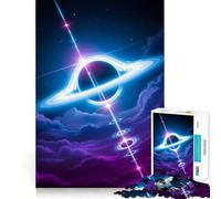 Puzzle for Teenagers 1000 Pieces Black Hole with Accretion Disk Premium Edge Art, Mental Focus Game, Downtime Play Fun, Xmas Art Gift (38x52cm)