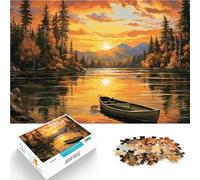Puzzle for teenagers 1000 Pieces Boat Sunset Help the brain exercise addictive toys to cultivate patience Enhance memory 50x70cm