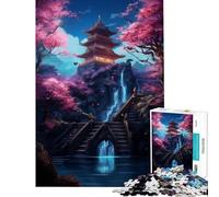 Puzzle for Teenagers 1000 Pieces Cherry Blossom Japan Learning Educational Toys Practical Game Analysis And Logic Gifts Ideas (Size 50x75cm)