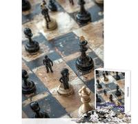 Puzzle for Teenagers 1000 Pieces Chessboard Close-up Jigsaw Puzzles for Adults Difficult Hard Wishlist with Santa Claus Brainteaser Family Games (50x75cm)