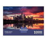 Puzzle for Teenagers 1000 Pieces City Skyline Sunset Jigsaw for Adults Brain Teaser Game Pattern Assembly for Birthday, Chrismas 38x26cm/1000pcs