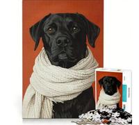 Puzzle for Teenagers 1000 Pieces Classic Chic Black Dog, Brain Teaser Game, Fun at Home Activities, Presents for Women 50x75cm
