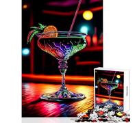 Puzzle for Teenagers 1000 Pieces Cocktail Drink Toy Wall Decor Great Gift for Games Relaxing Games Artists Collection, Fine Art Size 38x26cm
