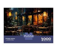 Puzzle for Teenagers 1000 Pieces Cozy Cafe Interior Jigsaw for Adults Brain Teaser Game Pattern Assembly for Birthday, Chrismas 70x50cm/1000pcs