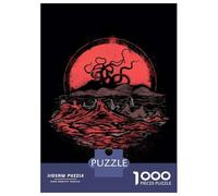 Puzzle for Teenagers 1000 Pieces Cthulhu Mythos Art Print Jigsaw for Adults Brain Teaser Game Pattern Assembly for Birthday, Chrismas 38x26cm/1000pcs