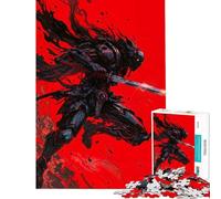 Puzzle for Teenagers 1000 Pieces Cyberpunk Blood Samurai Warrior Help The Brain Exercise Pattern Assembly Toy Wall Decor for And 14 Years And over (38X52CM)