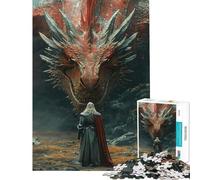 Puzzle for Teenagers 1000 Pieces Dangerous Fire Dragon Educational Challenge Learning Educational Home Decoration Toys for And from 14 Years And over (50x75cm)