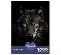 Puzzle for Teenagers 1000 Pieces Dark Gold Wolf Animal Puzzles for Adults Relaxing Games Wall Decoration Deal As Gifts for The Whole Family 52x38cm/1000pcs