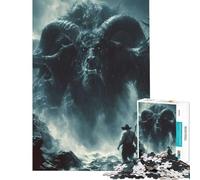 Puzzle for Teenagers 1000 Pieces Demonic Monster Help The Brain Exercise Stress Reliever Brain Teaser Game for Age 14+ Game (38x52cm)