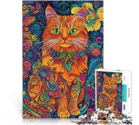 Puzzle for teenagers 1000 Pieces Enchanting Cat World Denksportaufgabe für Lustige Aktivitäten für zu Hause, Geburtstagsgeschenk, Reisegeschenk,52x38cm