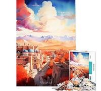 Puzzle for Teenagers 1000 Pieces Famous Samarkand Painting for Birthday, Chrismas Learning Educational Anti-Stress Toys Suitable for Ages 14 And Up (50X75CM)