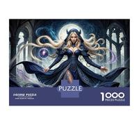 Puzzle for Teenagers 1000 Pieces Fantasy Witch Art Print-4 Jigsaw for Adults Brain Teaser Game Pattern Assembly for Birthday, Chrismas 70x50cm/1000pcs