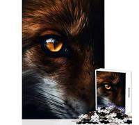 Puzzle for Teenagers 1000 Pieces Fascinating Fox Eye Macro Jigsaw Puzzles for Adults Difficult Hard Wishlist with Santa Claus Brainteaser Family Games (38x52cm)