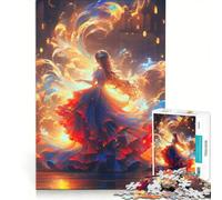 Puzzle for Teenagers 1000 Pieces Flamenco Fire Light Dancer, Relax Games, Interesting Stress Reduction, Birthday And Unique Gifts 50x75cm