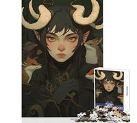 Puzzle for Teenagers 1000 Pieces Forest Spirit with Animals Educational Toy Gift For Birthdays Educational Games with Matching Poster And Trivia Sheet Size 38x26cm