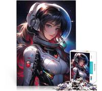 Puzzle for teenagers 1000 Pieces Galactic Astronaut Girl Stress Reliever Difficult Challenge Suitable for couples 26x38cm