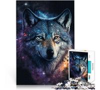 Puzzle for teenagers 1000 Pieces Galaxy Wolf Dekomprimierendes intellektuelles Lernspielzeug Geschenkideen38x26cm