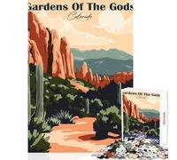 Puzzle for Teenagers 1000 Pieces Gardens of The Gods, Colorado Jigsaw Puzzles for Adults Difficult Hard Wishlist with Santa Claus Brainteaser Family Games (38x52cm)