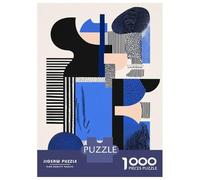 Puzzle for Teenagers 1000 Pieces Geometric Abstract Composition - Modern Minimalist Art Teenager Puzzles Brain Teaser Game Precision Cutting Unique Birthday And Gifts 38x26cm/1000pcs