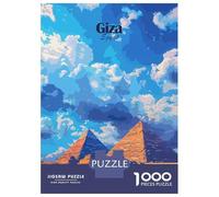 Puzzle for Teenagers 1000 Pieces Giza Pyramids, Egypt Jigsaw for Adults Brain Teaser Game Pattern Assembly for Birthday, Chrismas 38x26cm/1000pcs