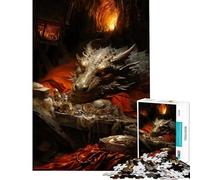 Puzzle for Teenagers 1000 Pieces Gold Treasure Dragon Help The Brain Exercise Pattern Assembly Toy Wall Decor for And 14 Years And over (38X26CM)